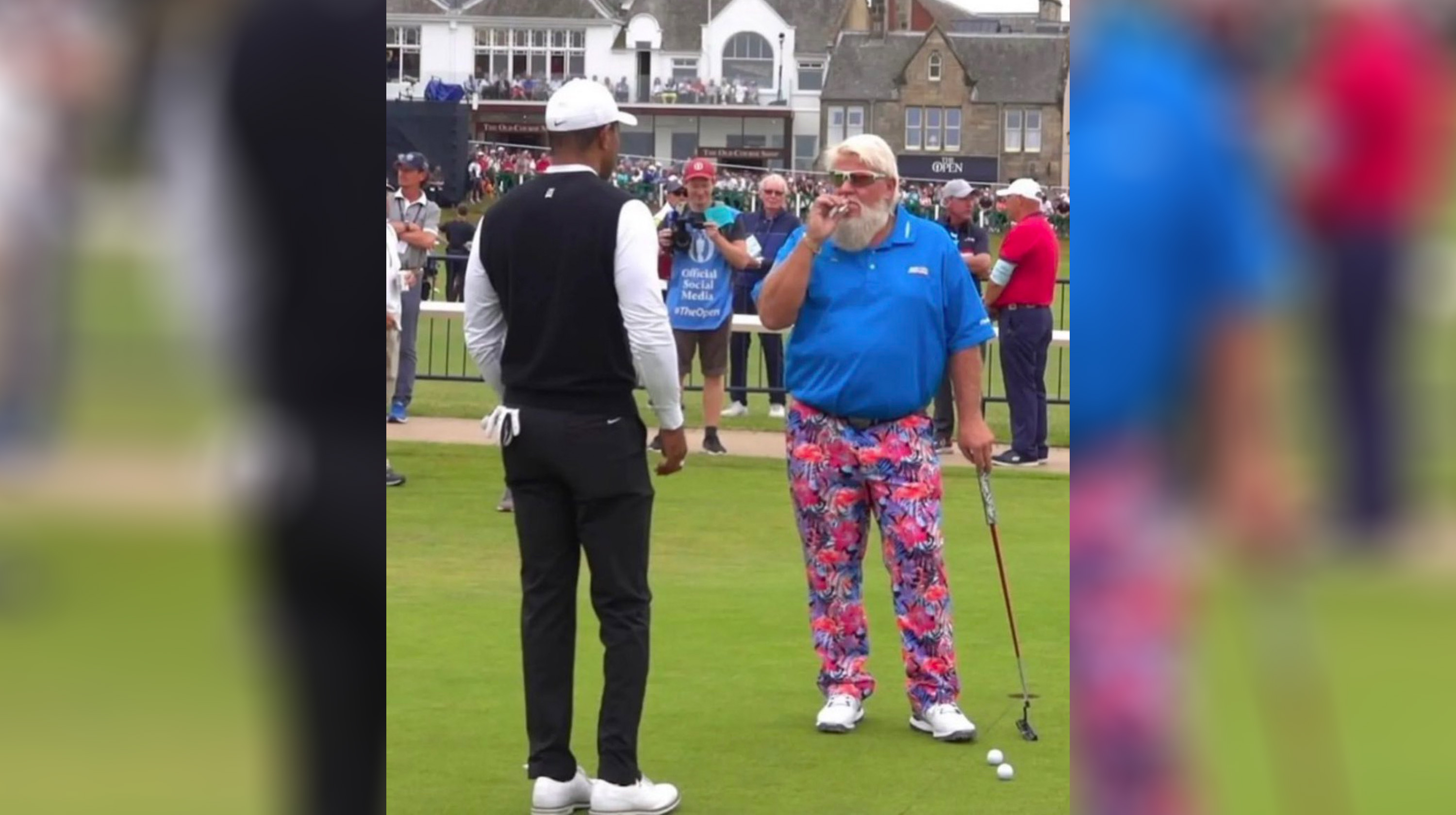 John Daly Smoking Next To Tiger Woods