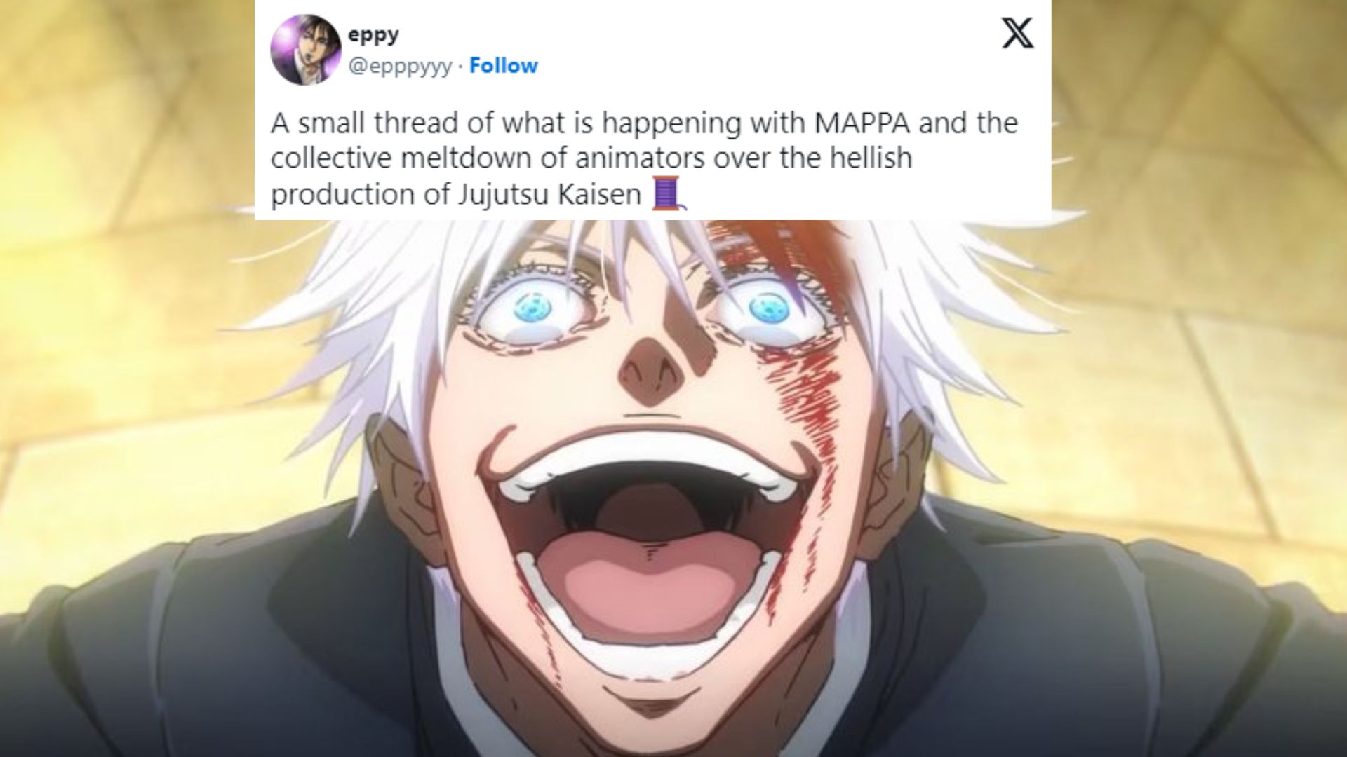 Jujutsu Kaisen Production Meltdown Meme Template