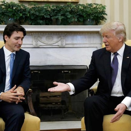 Justin Trudeau's Handshake With Donald Trump