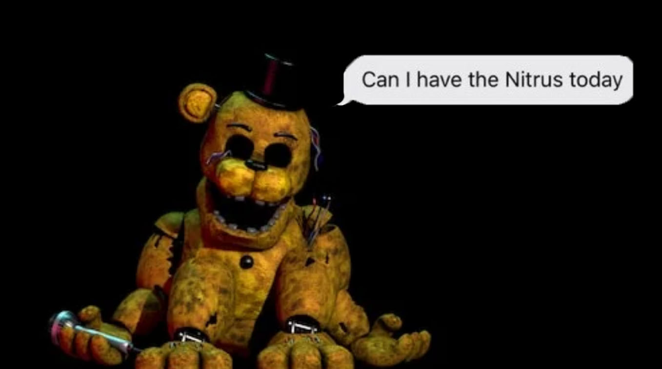 Kanye Is Golden Freddy  / Can I Have the Nitrus Today Meme Template