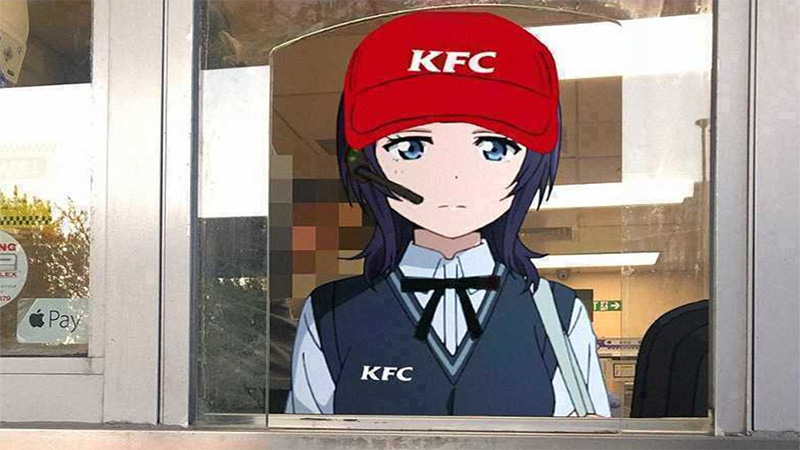Karin Asaka Works At KFC Meme Template