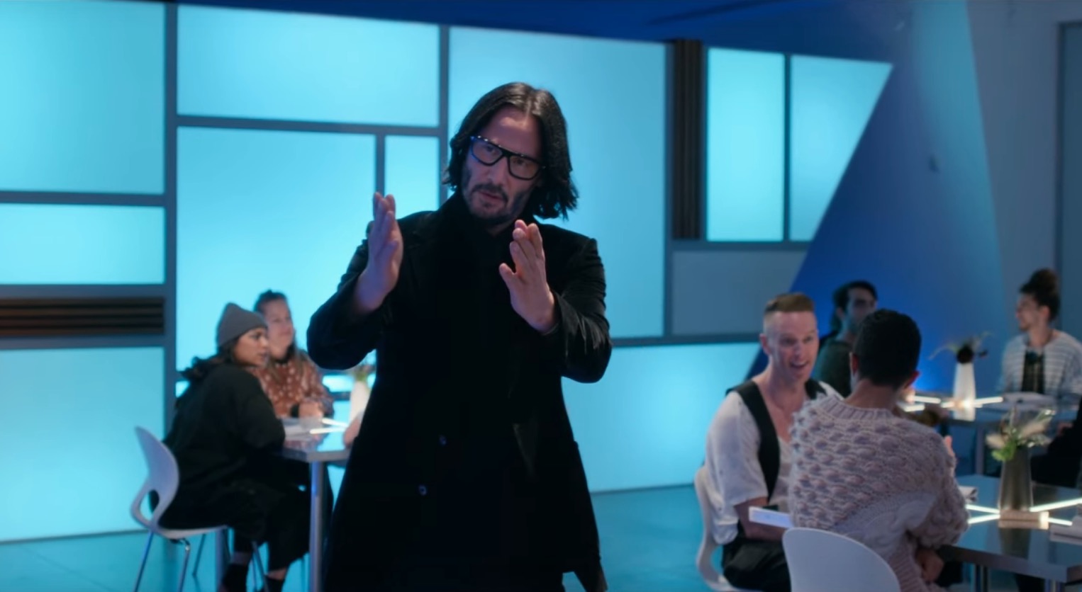 Keanu Reeves Walking in Slow Motion Meme Template