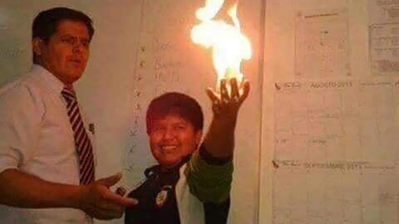 Kid Holding Fire