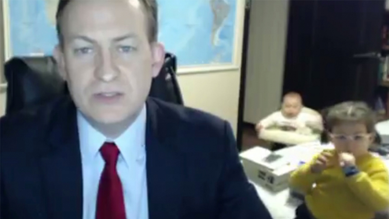 Kids Interrupt BBC Interview