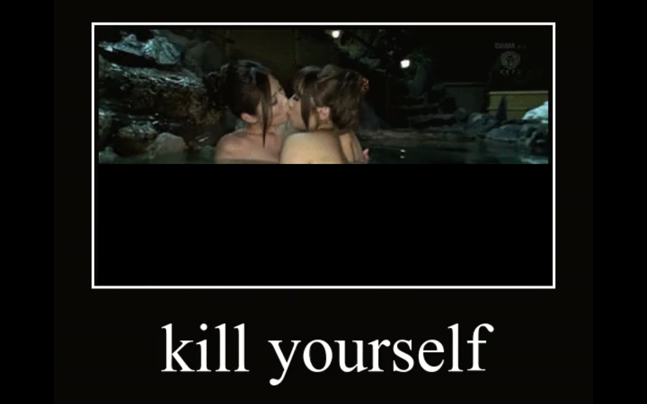 "Kill Yourself" Lesbians Kissing