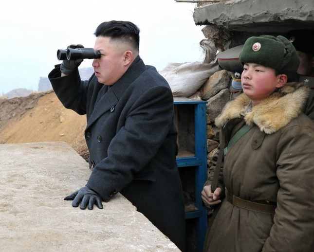 Kim Jong-Un Looking Through Binoculars Meme Template