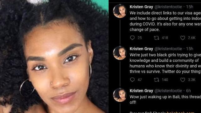 Kristen Gray Bali Tweet Controversy Meme Template