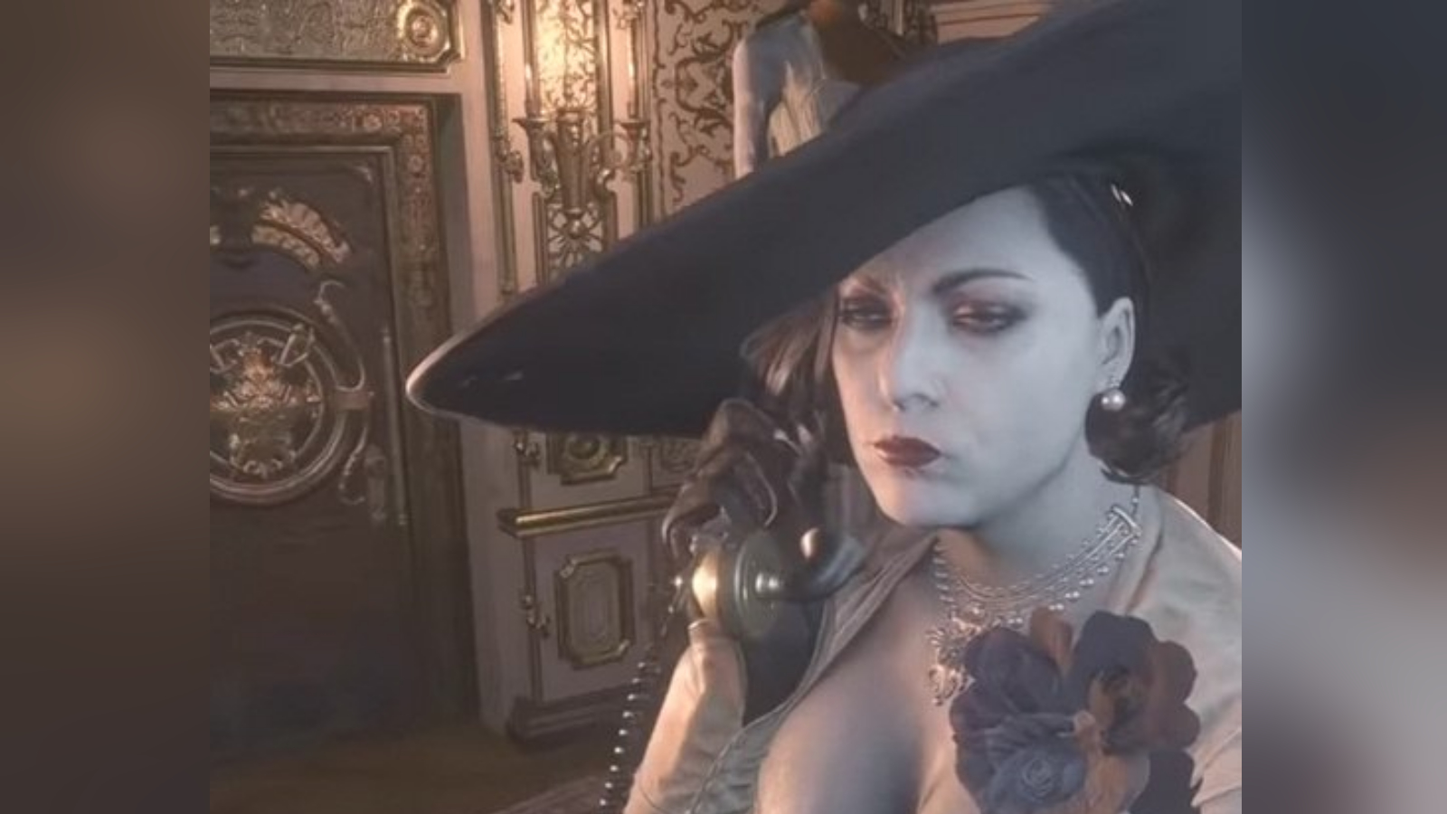 Lady Dimitrescu on the Phone