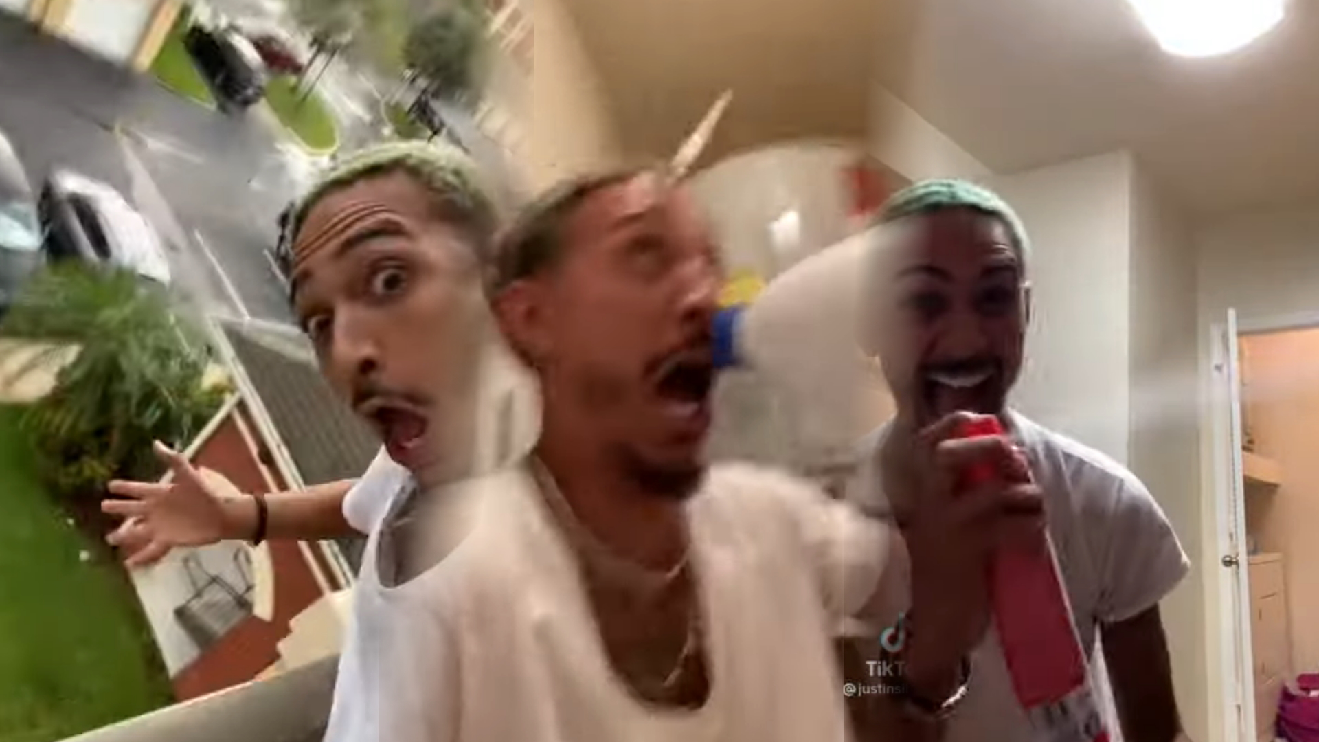 Laughing Guy Feigning Suicide