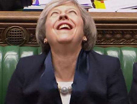 Laughing Theresa May Meme Template