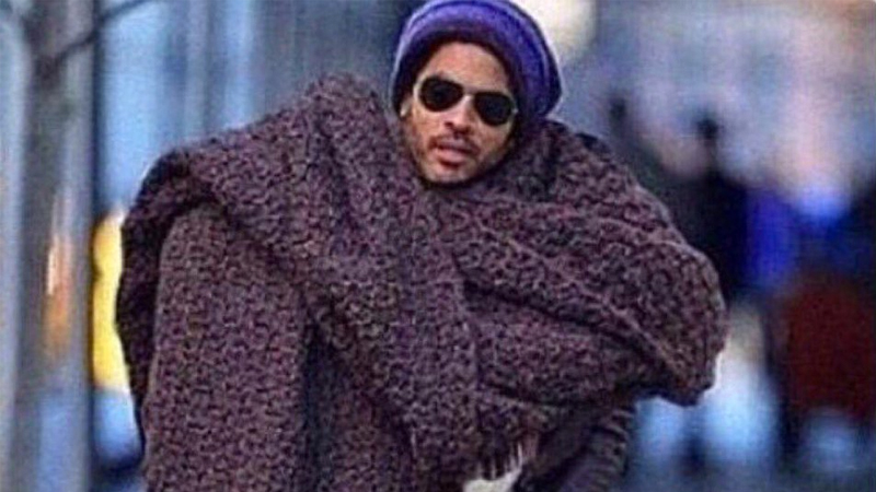 Lenny Kravitz's Giant Scarf