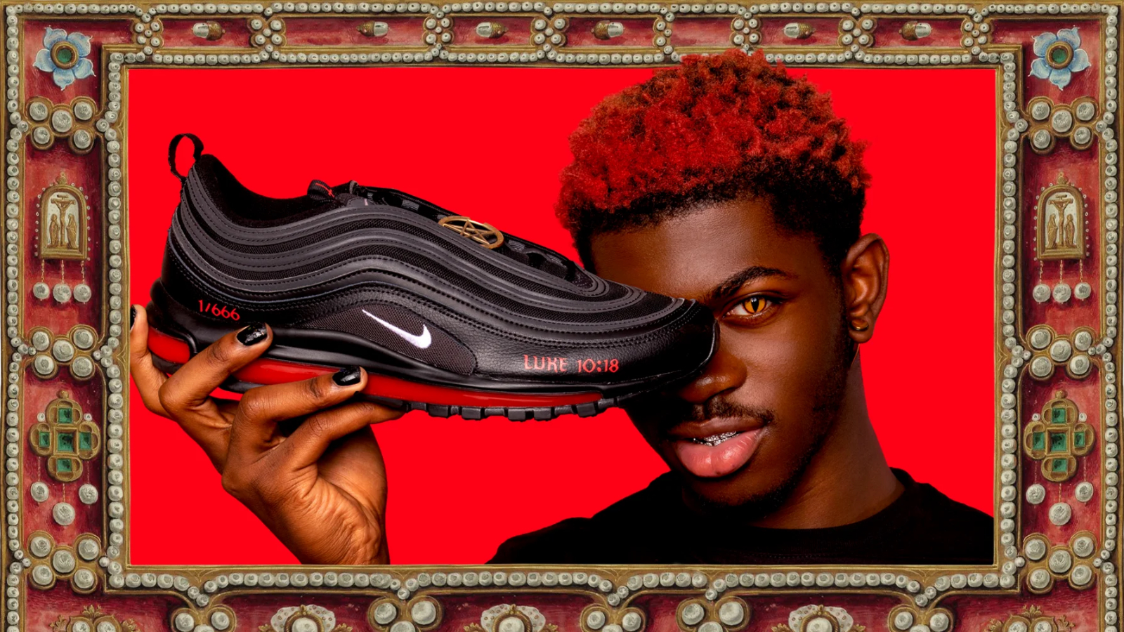 Lil Nas X's "Montero" / Satan Shoes Meme Template