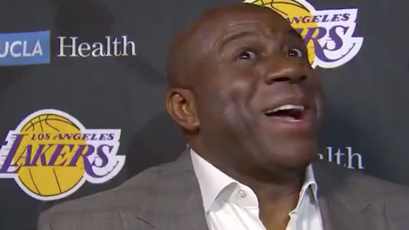 Magic Johnson "I Ain't Gonna Be Here" Meme Template