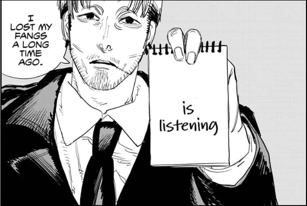 Makima is listening Meme Template