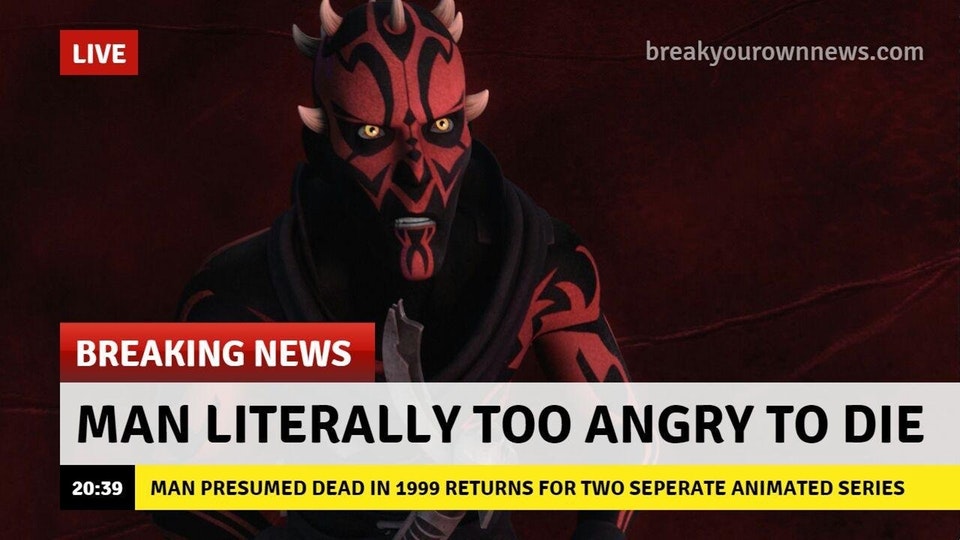 Man Literally Too Angry to Die