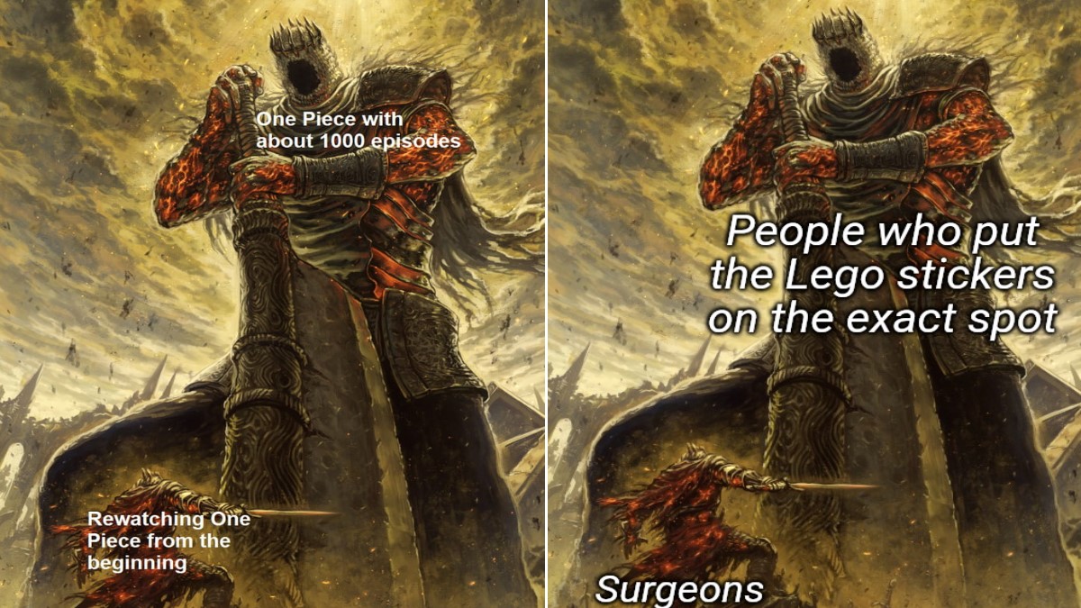 Man vs. Giant Meme Template