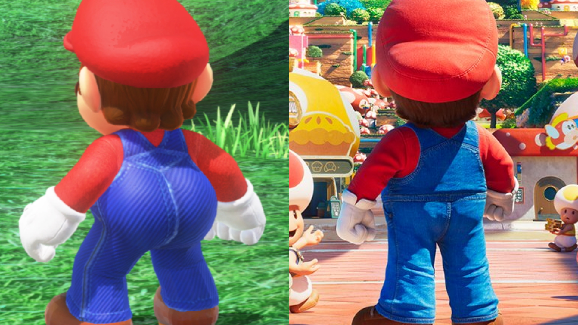 Mario's Flat Butt Meme Template