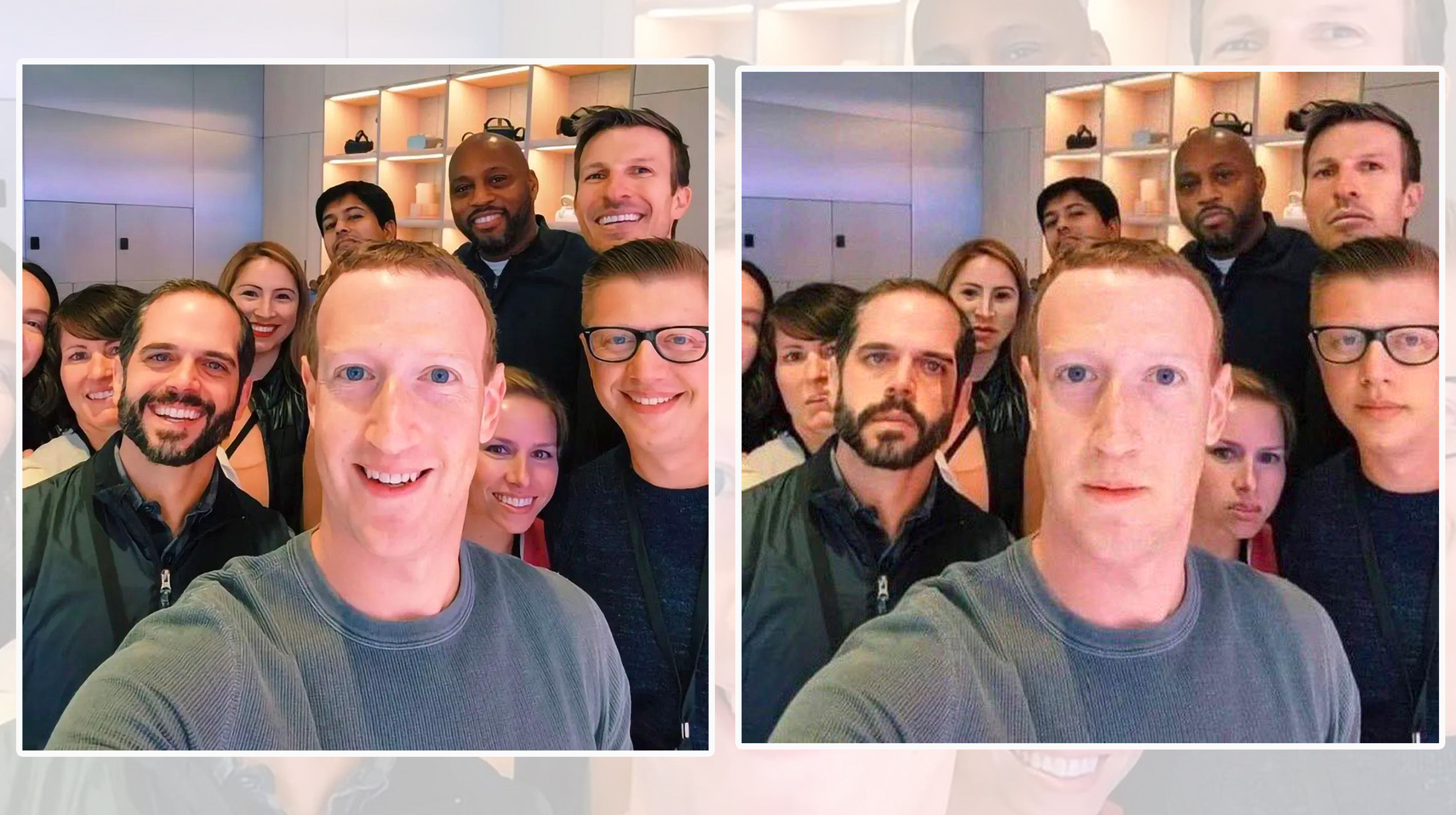 Mark Zuckerberg Group Selfie Meme Template