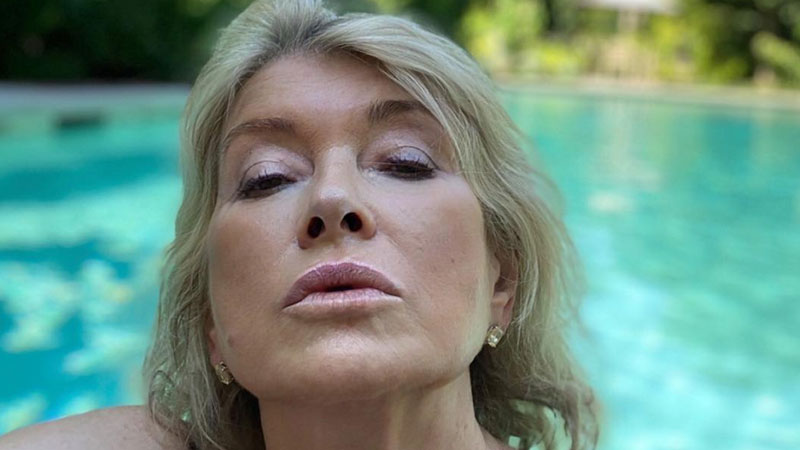 Martha Stewart Pool Thirst Trap Meme Template