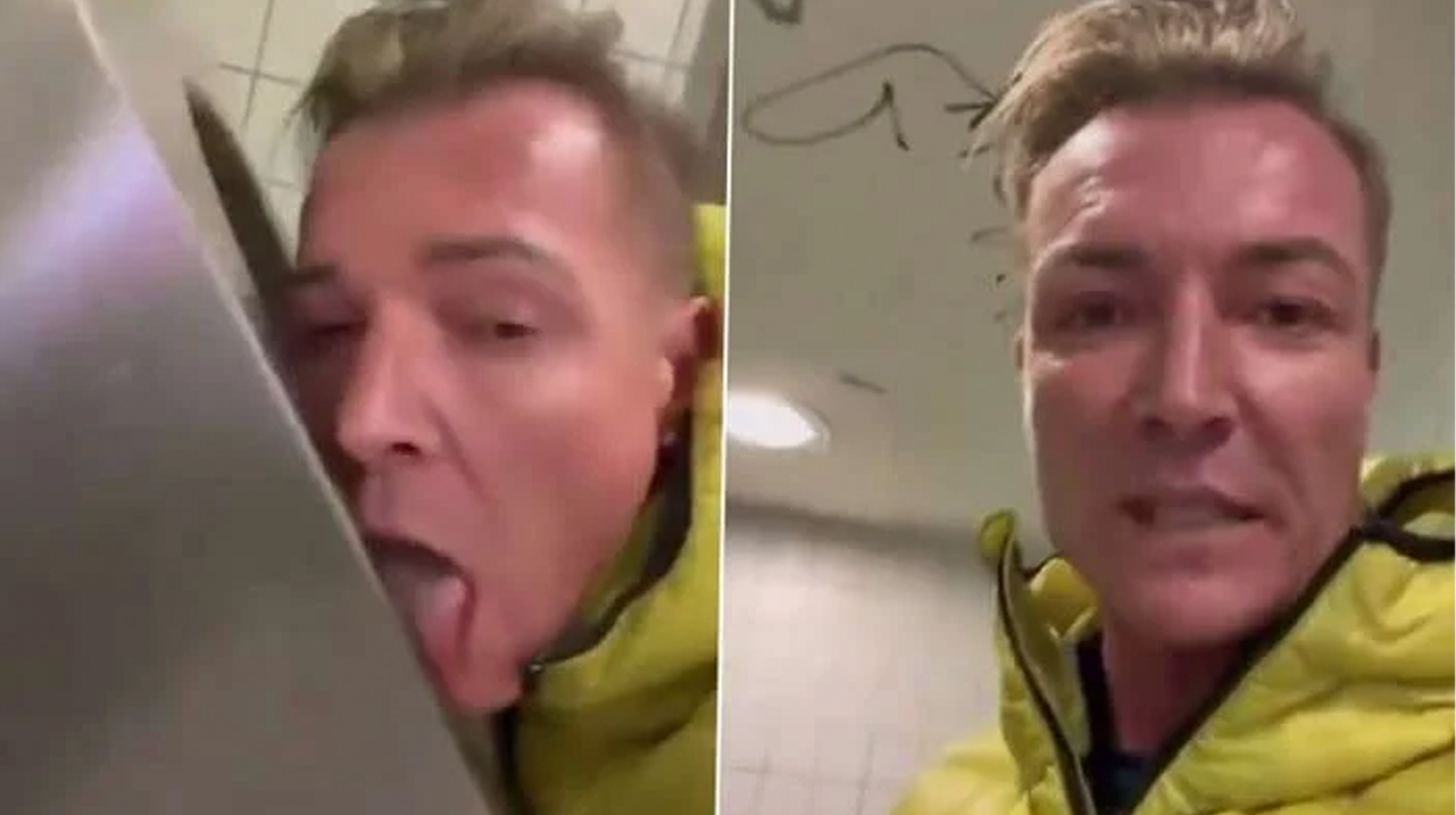 Martin Neumaier Licking Toilet Video / Feces Photo Meme Template