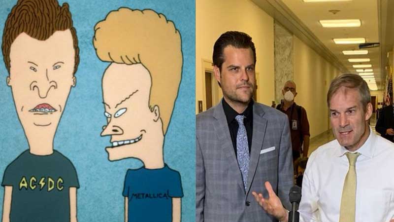 Matt Gaetz and Jim Jordan "Beavis and Butt-head" Photo Meme Template