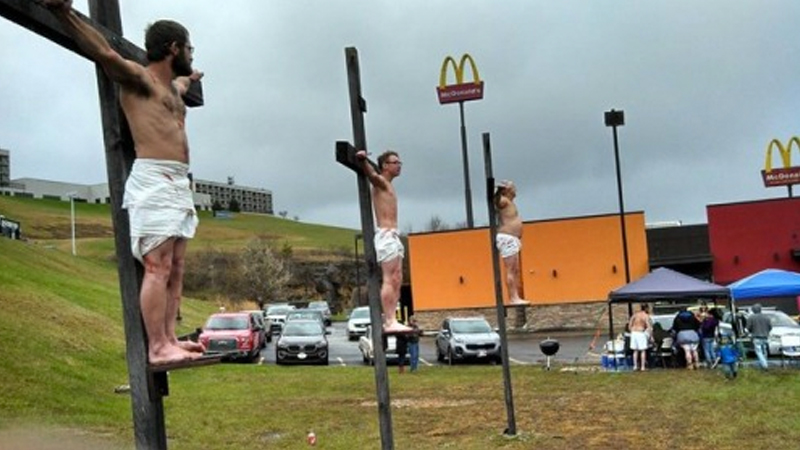 McDonald's Crucifixion Meme Template