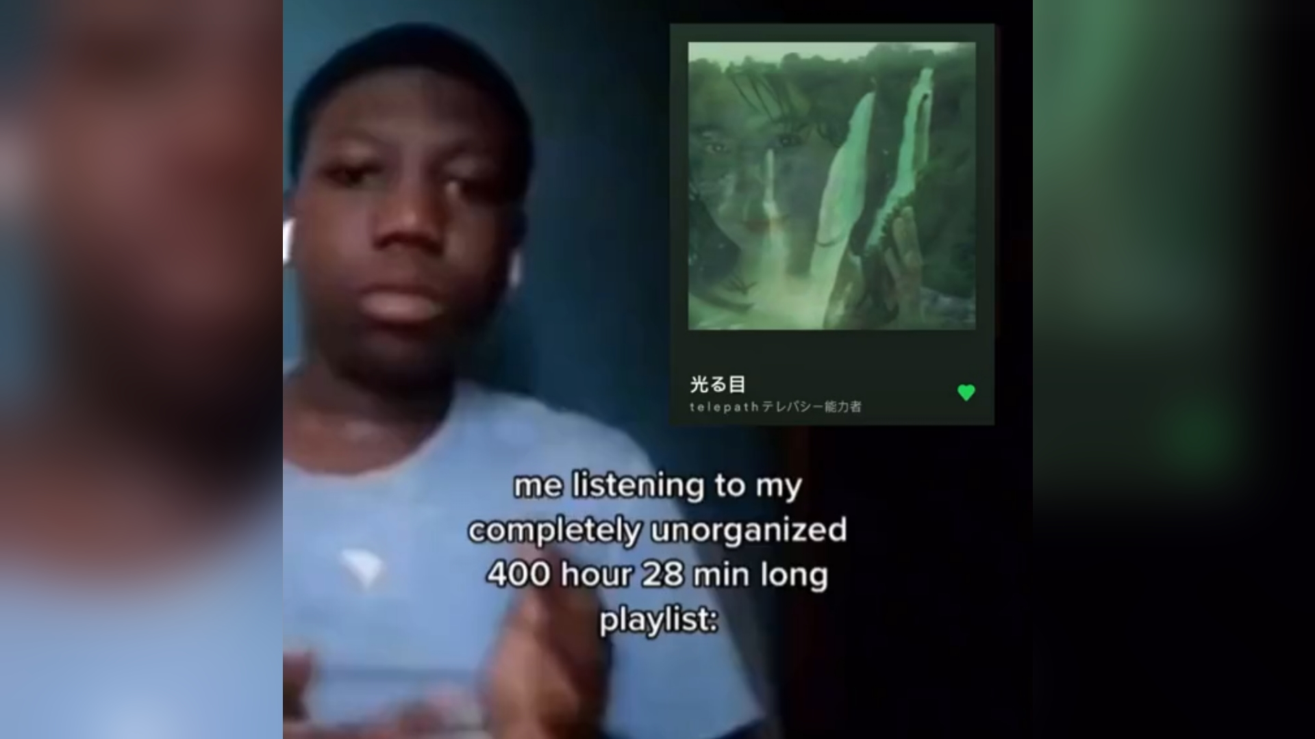 Me Listening to My Completely Unorganized Playlist Meme Template