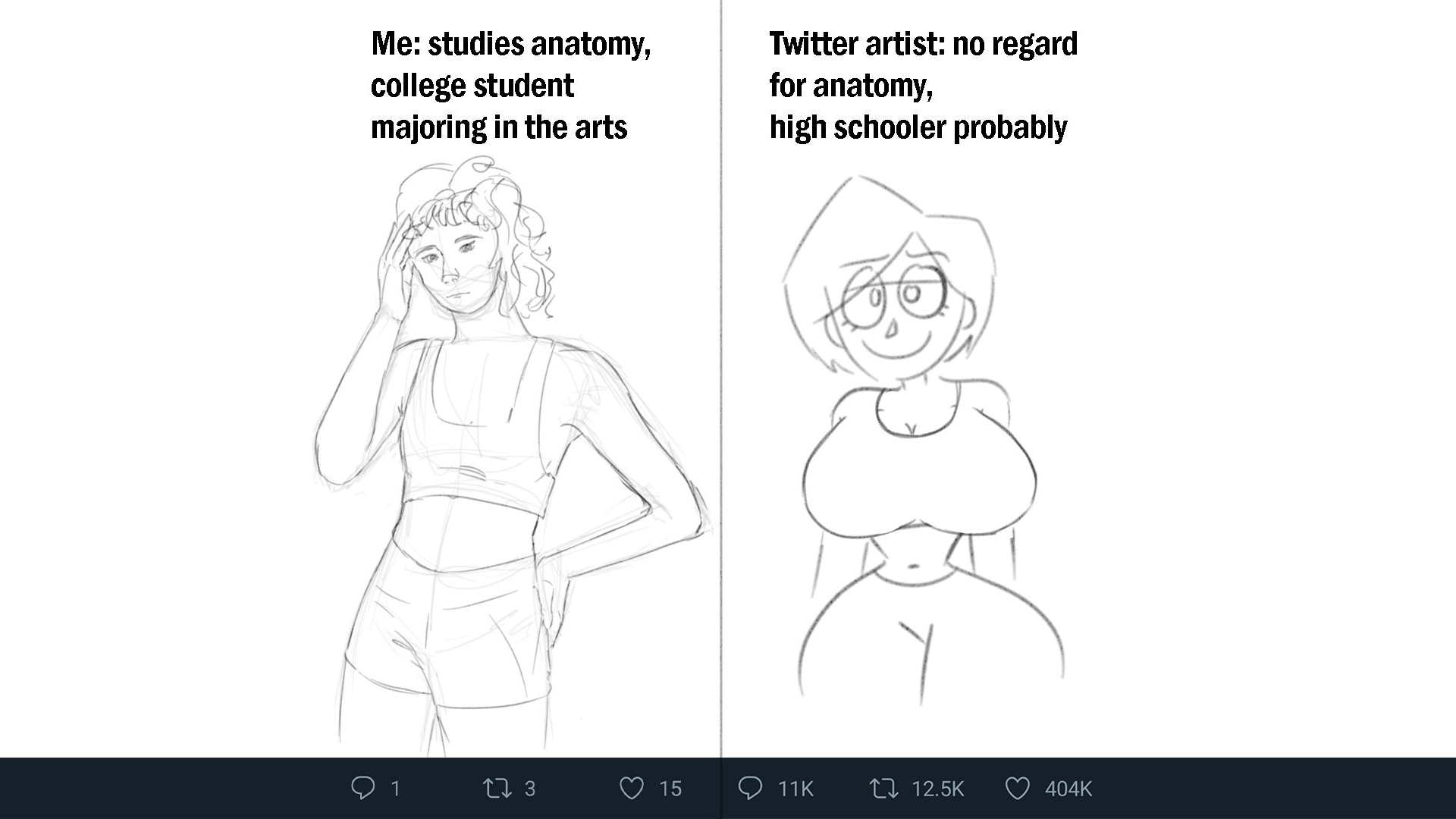 Me: Studies Anatomy, College Student Majoring in the Arts Meme Template