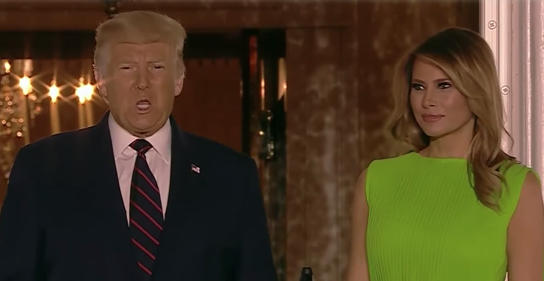 Melania Trump's Green RNC Dress Meme Template
