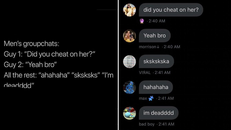 Men's Group Chats Meme Template