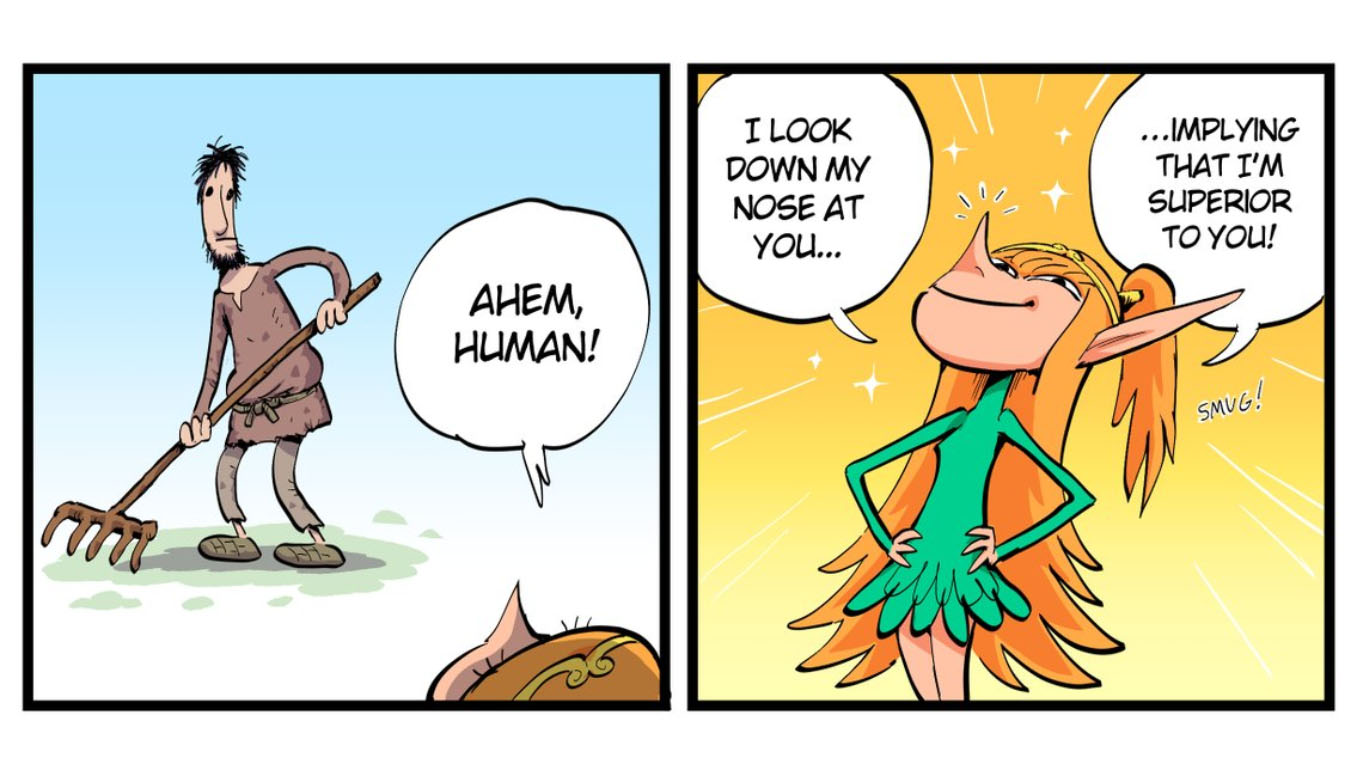 Merrivius Elf and Human Comics