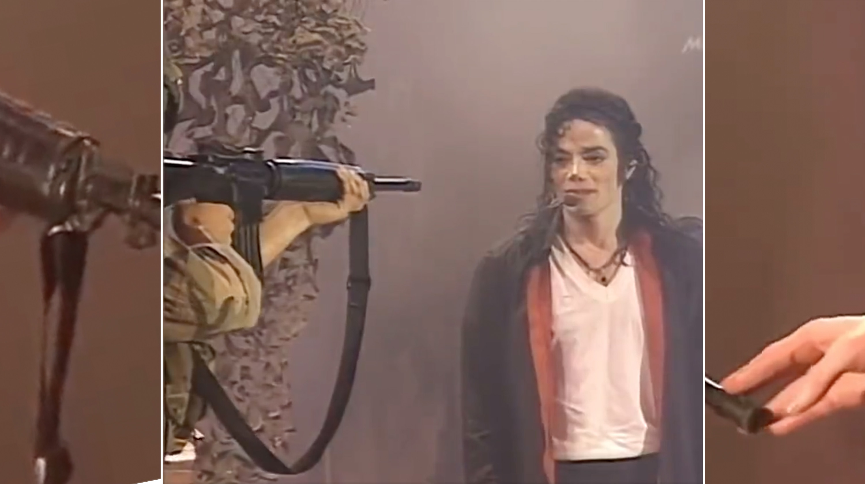 Michael Jackson Lowering a Gun