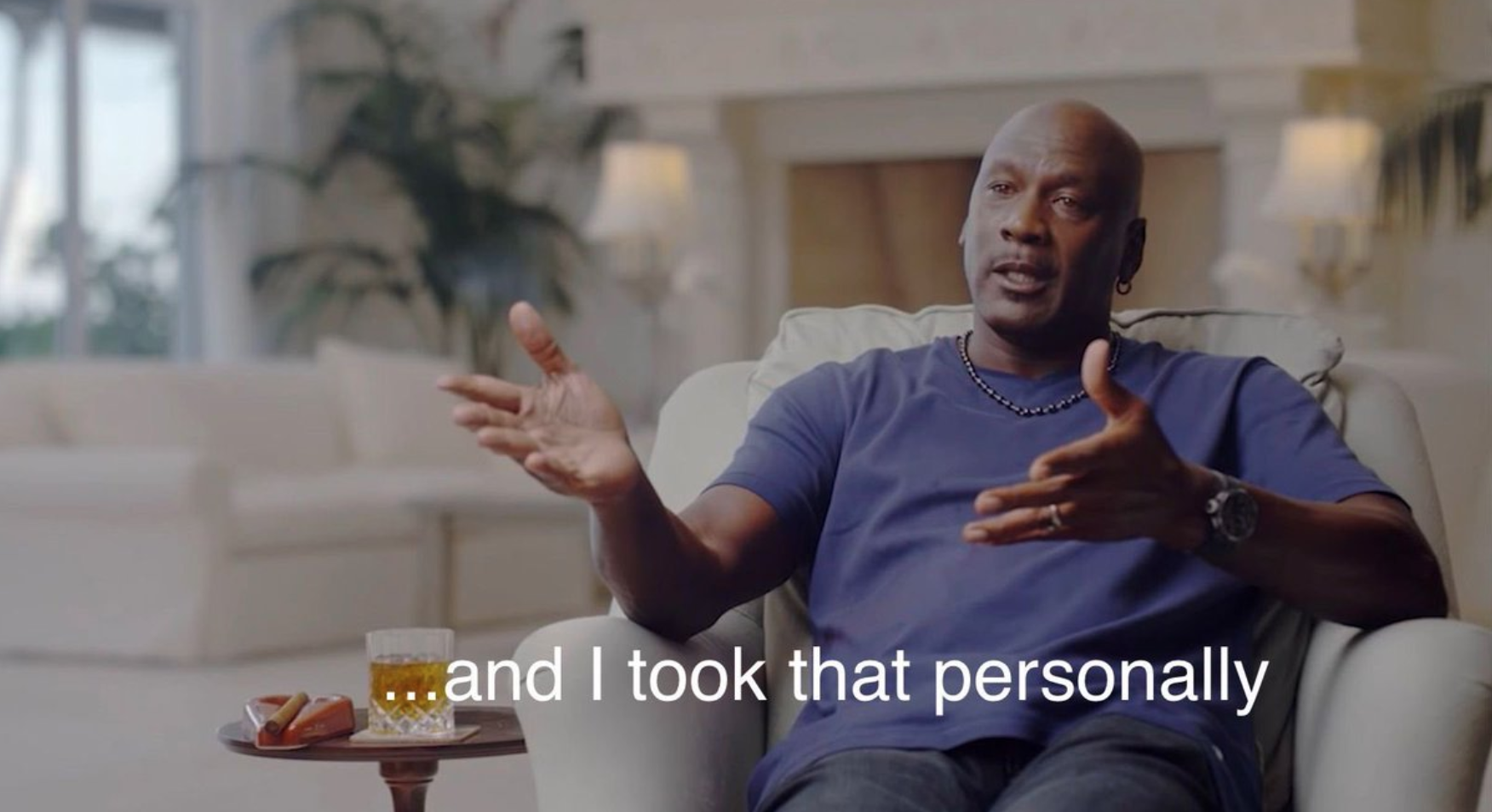 Michael Jordan's "And I Took That Personally" Meme Template