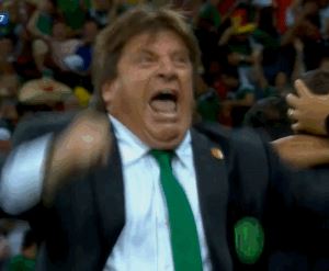 Miguel Herrera’s Goal Reaction