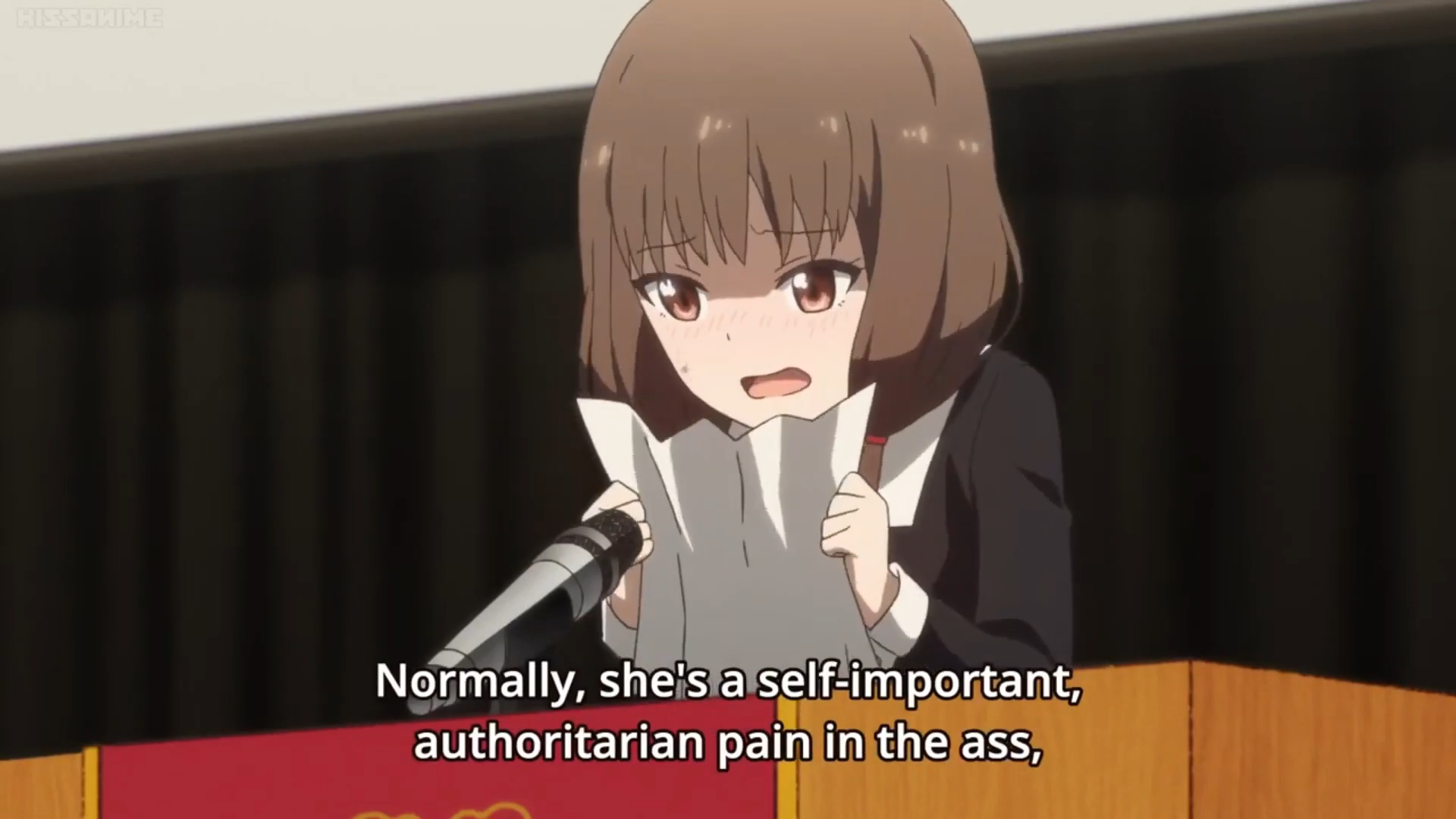 Miko Iino Looks at Her Paper