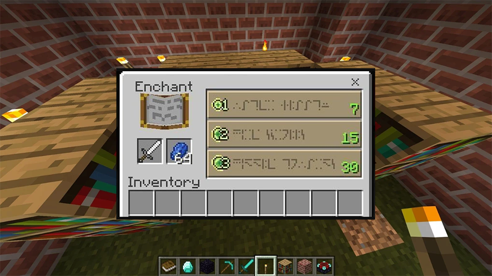 Minecraft Enchantment Table Writing