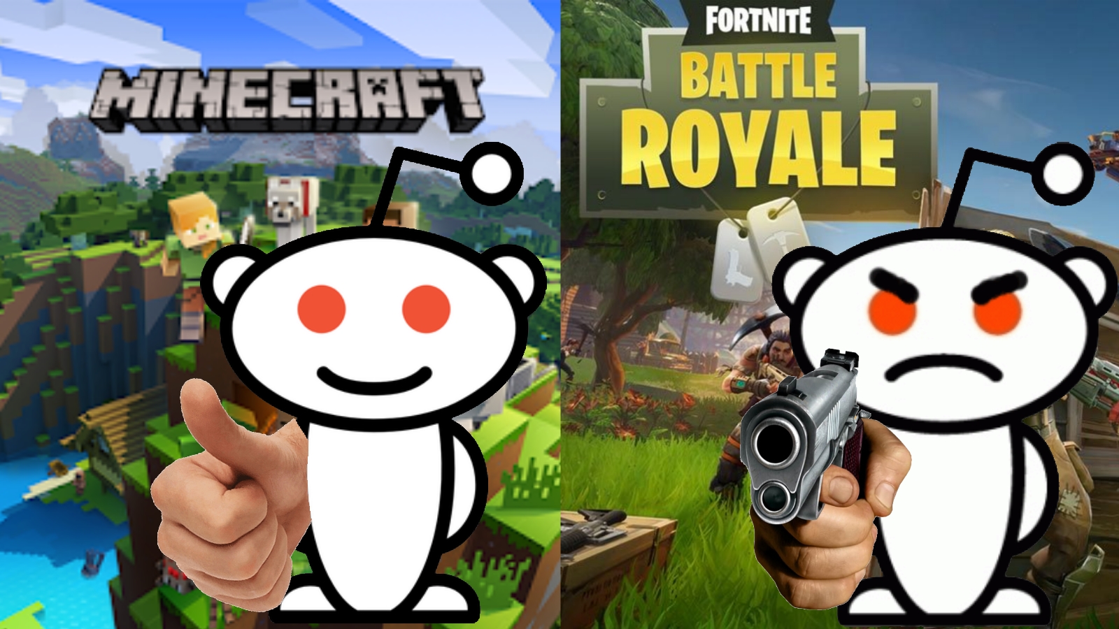 Minecraft Good, Fortnite Bad Meme Template