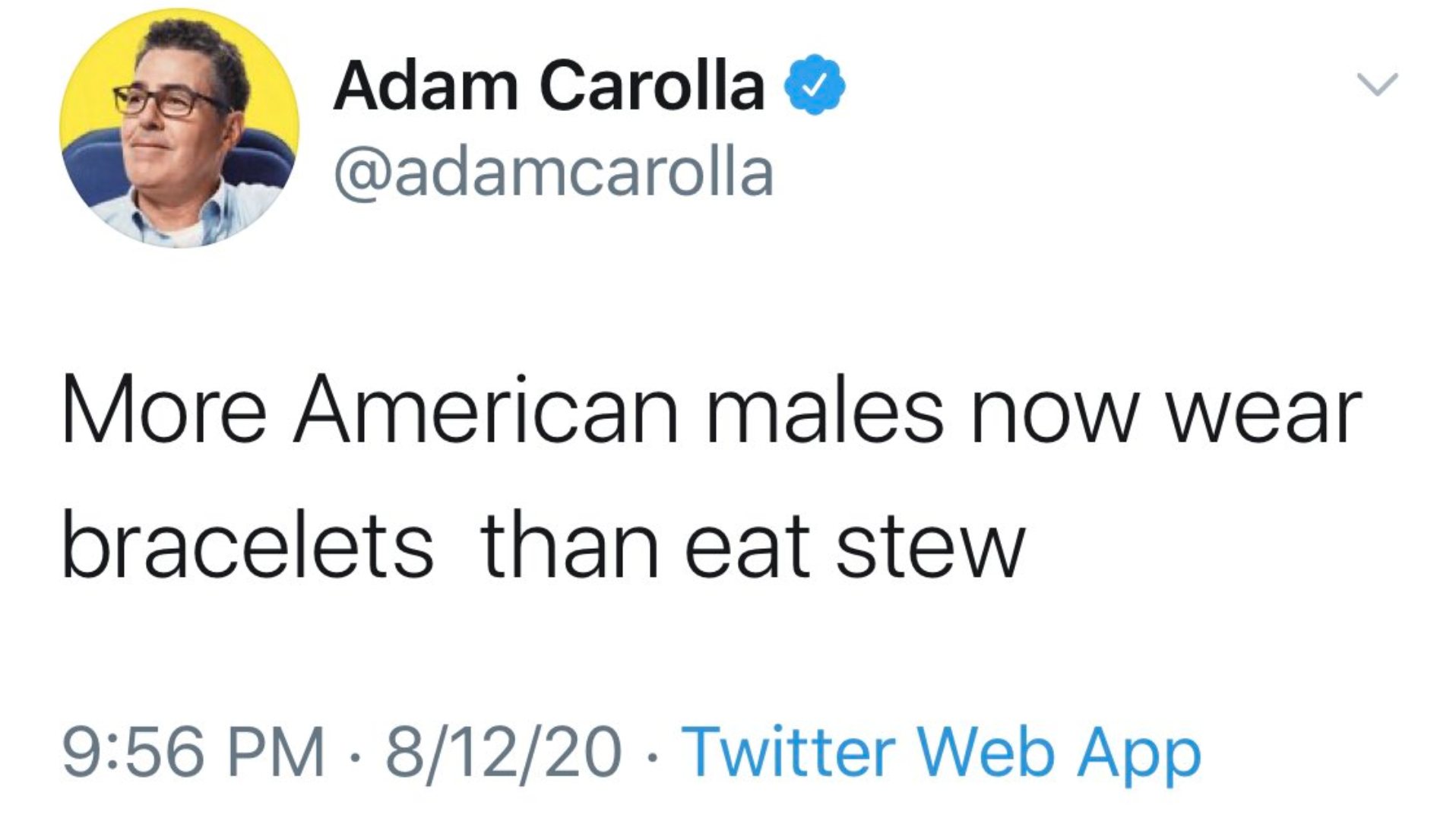 More American Men Now Wear Bracelets Than Eat Stew Meme Template