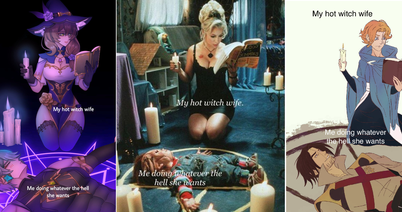 My Hot Witch Wife Meme Template