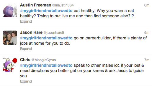 #MyGirlfriendNotAllowedTo