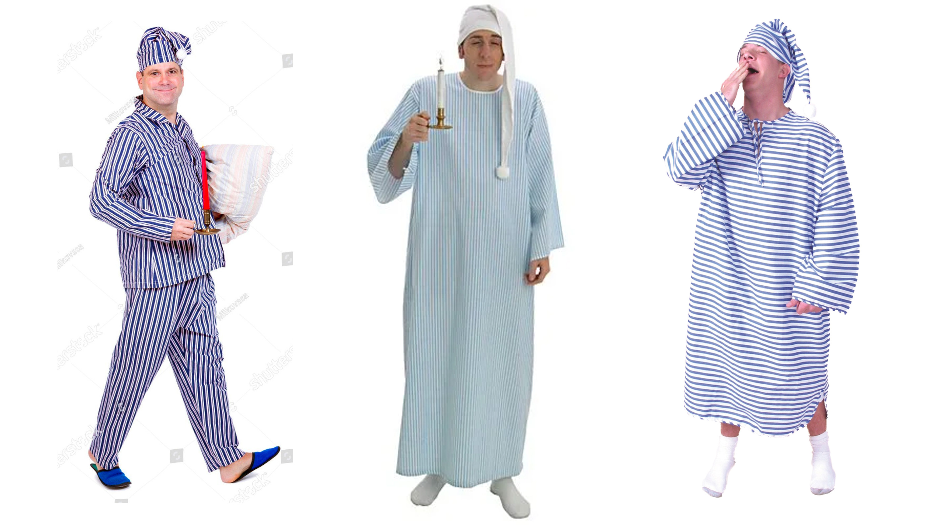 Nightcap, Nightgown & Candle Stick Holder Meme Template