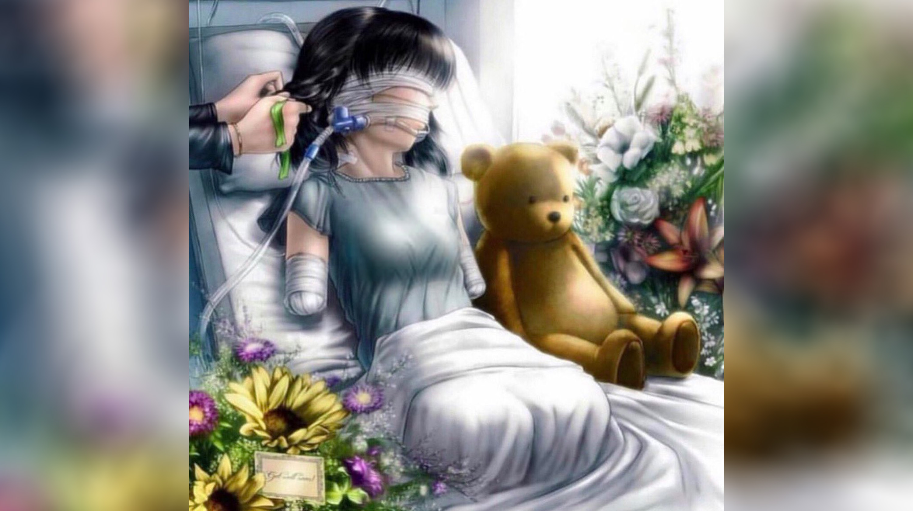 No Arms No Legs Anime Girl In Hospital Meme Template