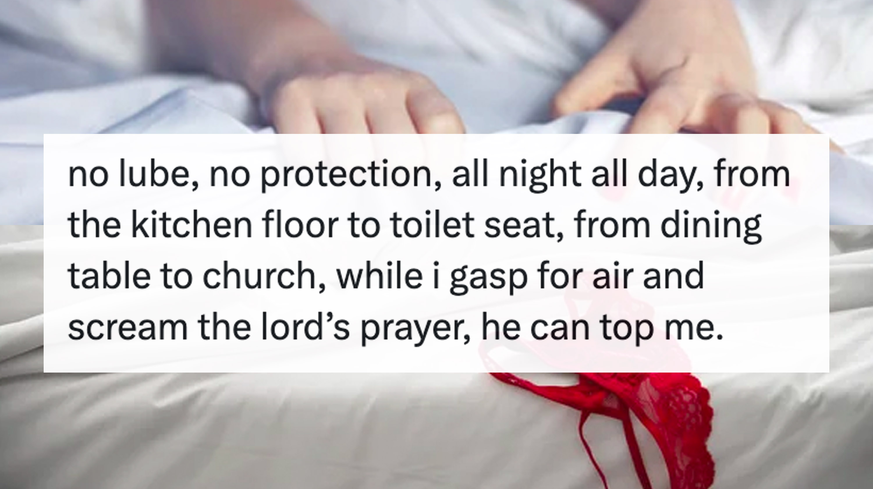 No Lube, No Protection, All Night All Day Meme Template