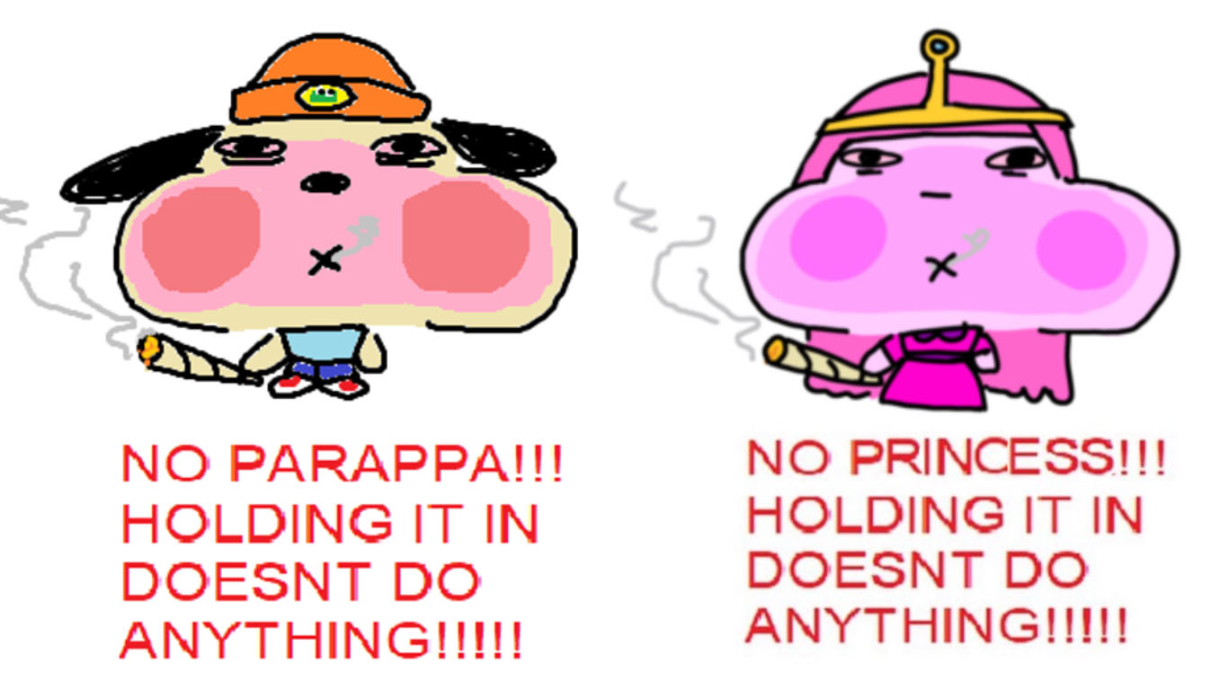 No Parappa!!! Holding It In Doesn't Do Anything!!!!! Meme Template