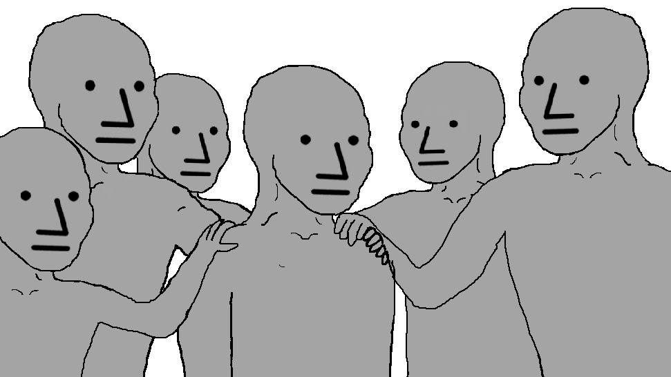 NPC Wojak Meme Template