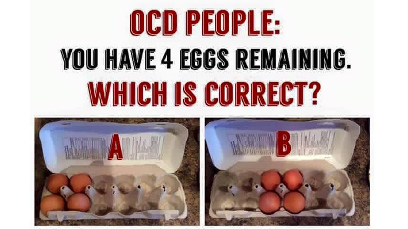 OCD People Egg Carton Test Meme Template