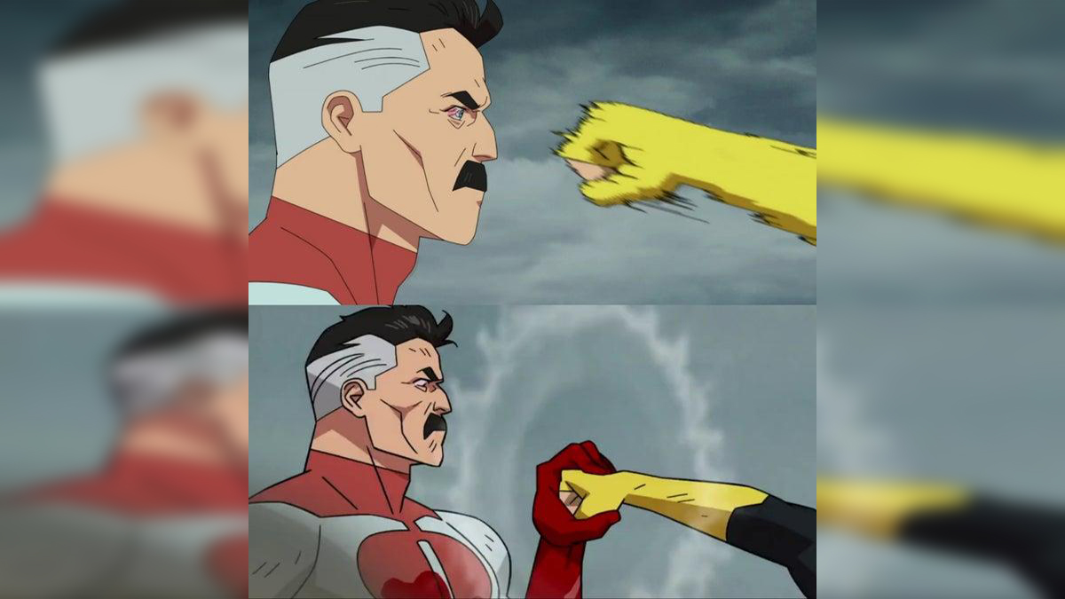 Omni-Man Blocks a Punch