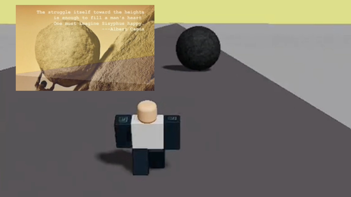 One Must Imagine Sisyphus Happy Meme Template