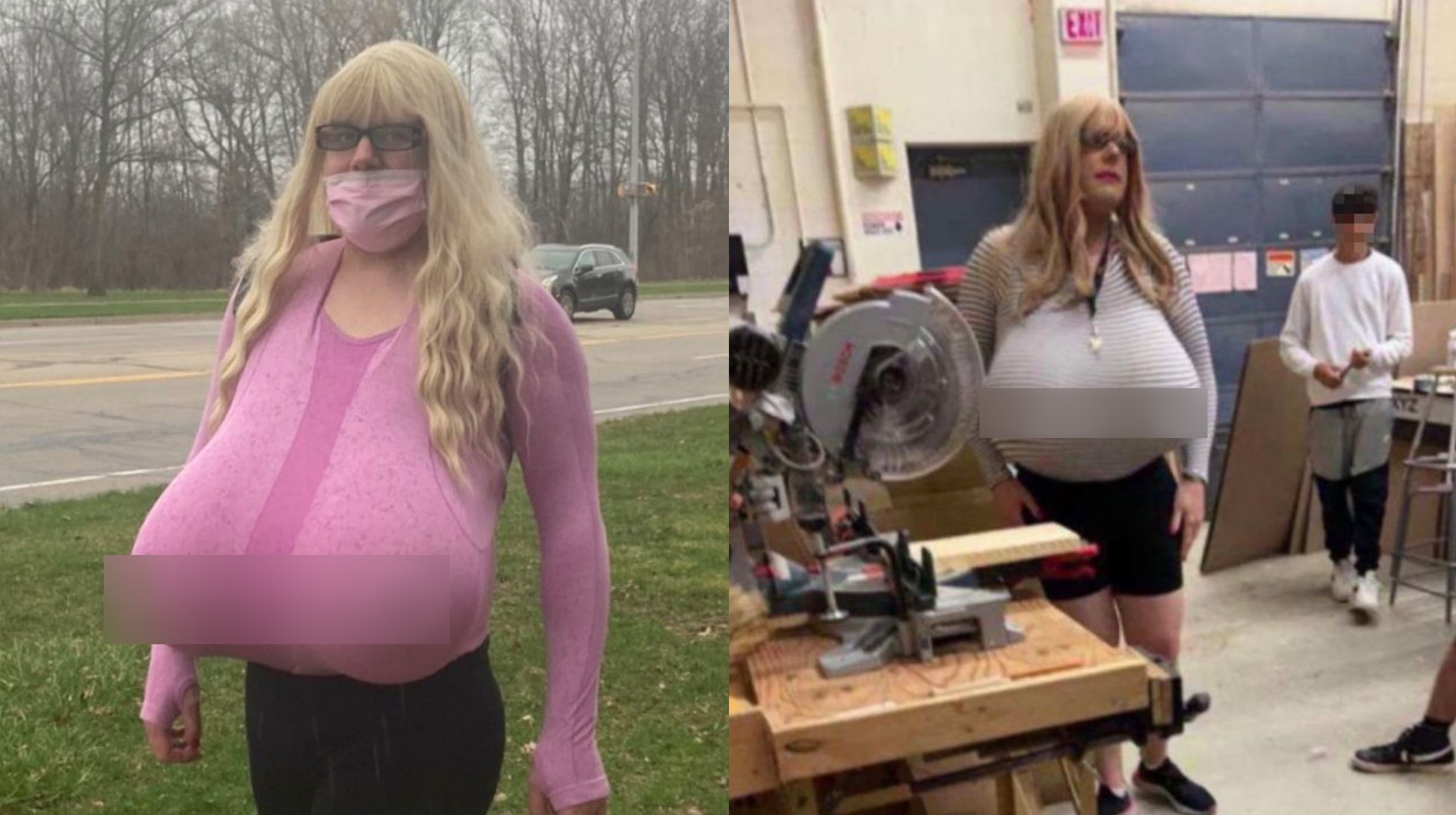 Ontario High School Teacher Kayla Lemieux's Prosthetic Boobs Controversy Meme Template