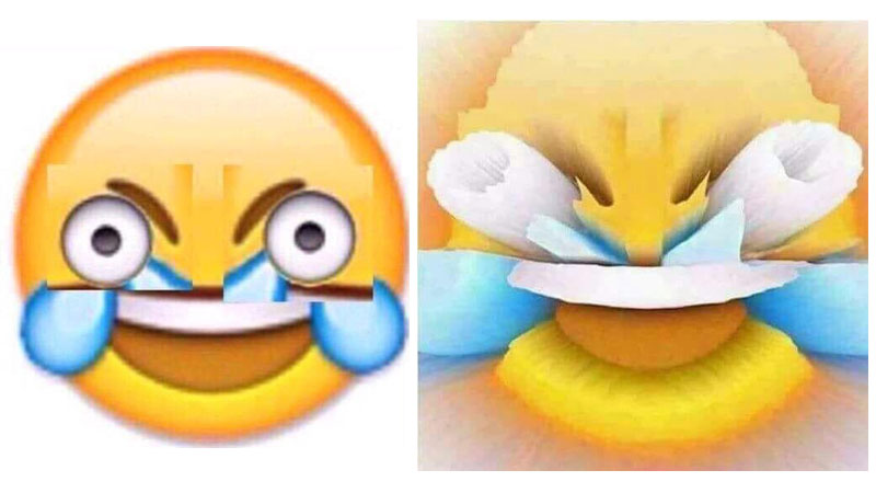 Open Eye Crying Laughing Emoji Meme Template